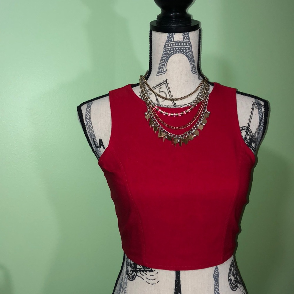 NWT Red crop top